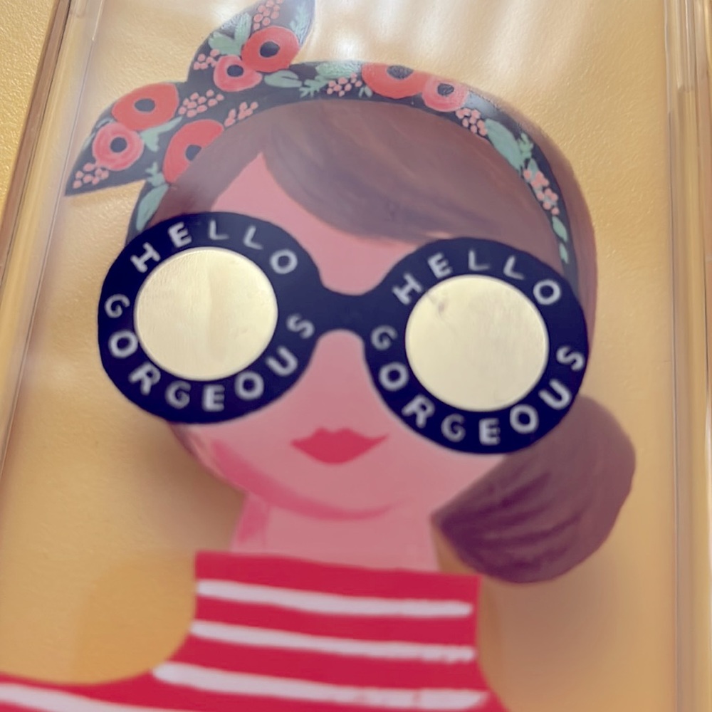 RIFLE PAPER CO. Case for iPhone 10 Xs- Gold Foil Accents - Gorgeous Girl - Picture 3 of 5